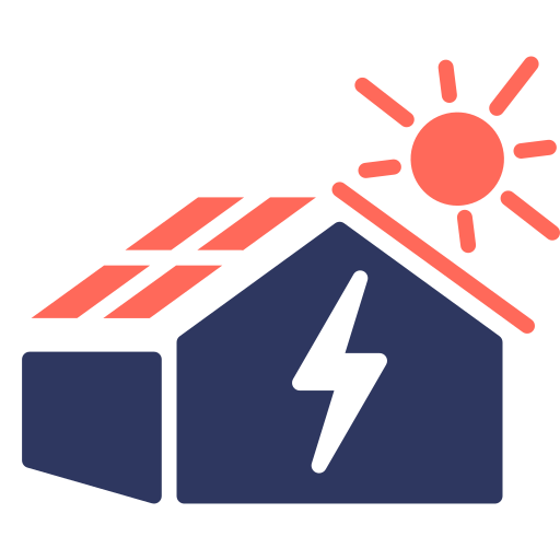 casa solar icono gratis