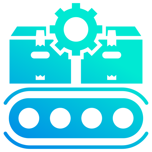 línea de producción icono gratis