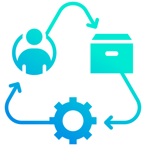 cadena de suministro icono gratis