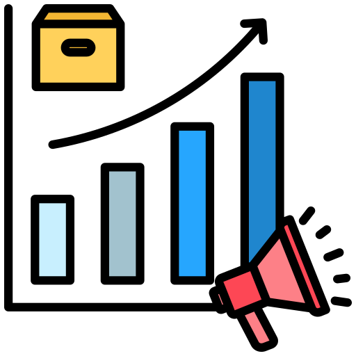 ventas y marketing icono gratis