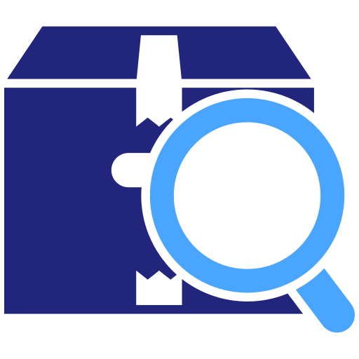 investigación de productos icono gratis