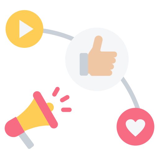 marketing de mídia social grátis ícone