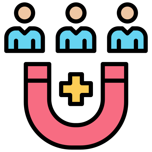 Привлечение клиентов бесплатно иконка Привлечение клиентов бесплатно иконка