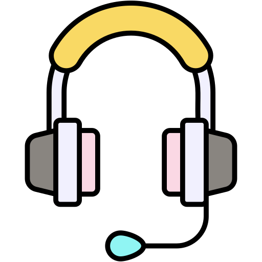 auriculares y micrófono icono gratis