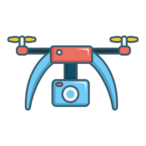 cámara de drones icono gratis