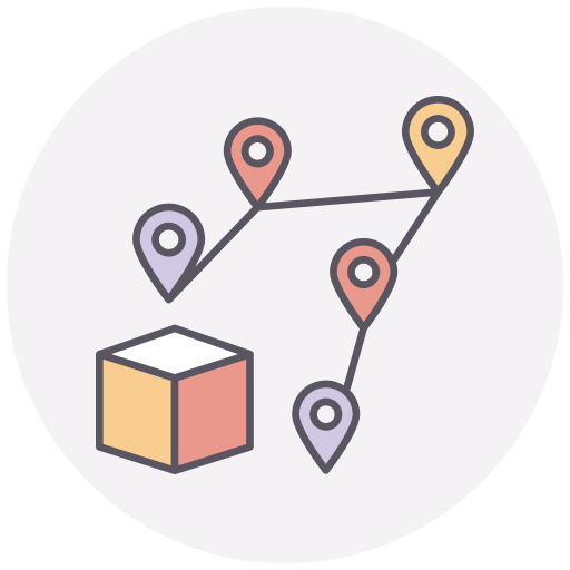 distribución icono gratis