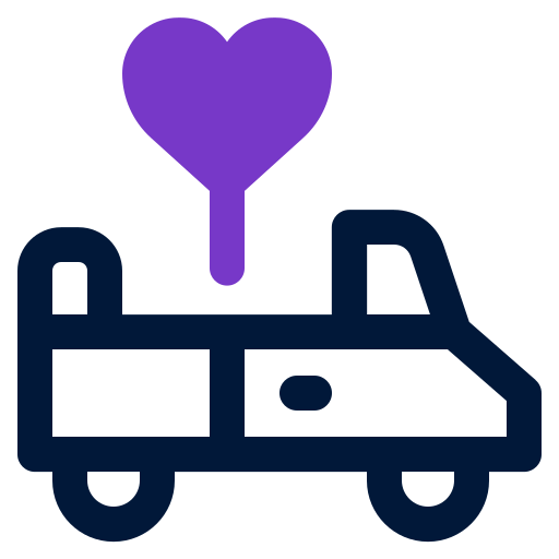 coche de boda icono gratis