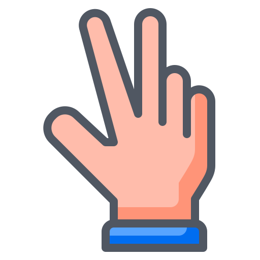 Three finger free icon