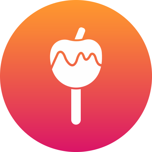 manzana caramelizada icono gratis