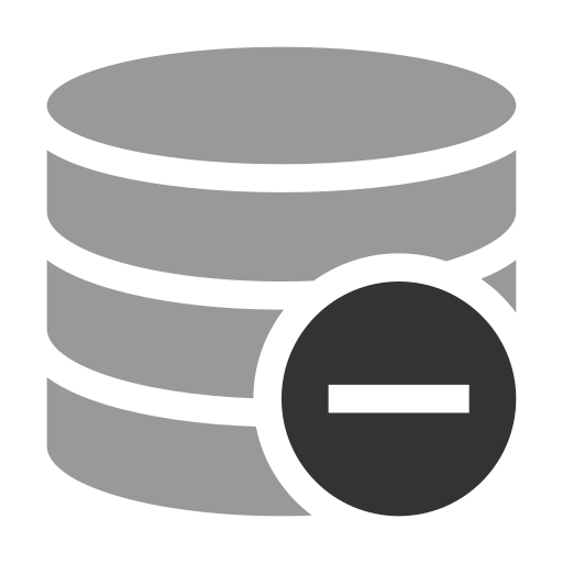 eliminación de base de datos icono gratis
