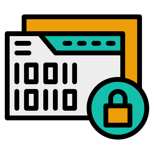 cifrado de datos icono gratis