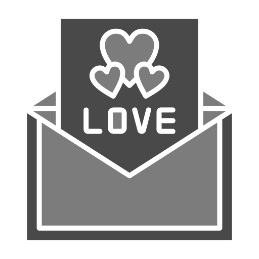 carta de amor icono gratis