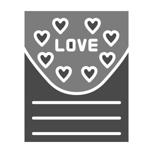 carta de amor icono gratis