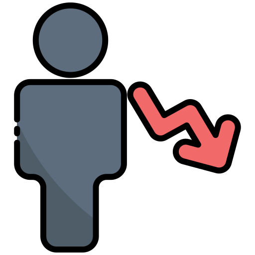 tendencia a la baja icono gratis