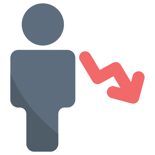 tendencia a la baja icono gratis