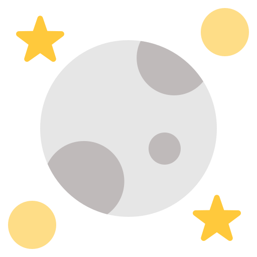 luna y estrellas icono gratis