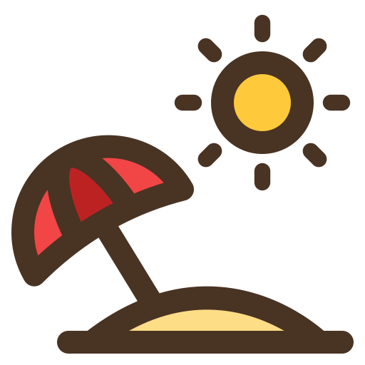 Beach umbrella free icon