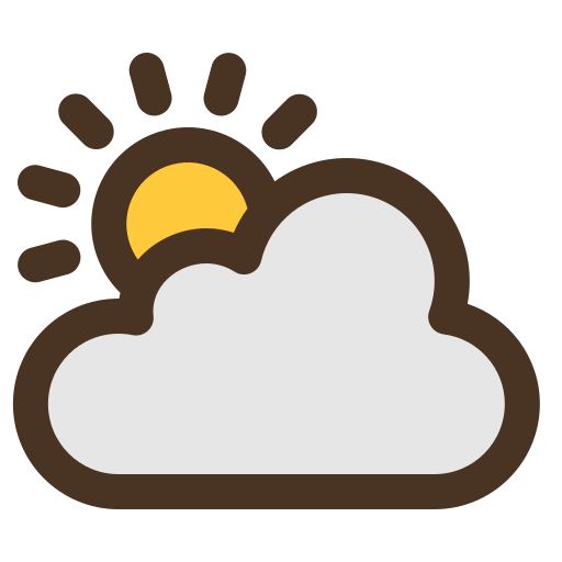 sol y nube icono gratis