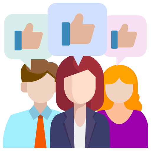 opinión del cliente icono gratis