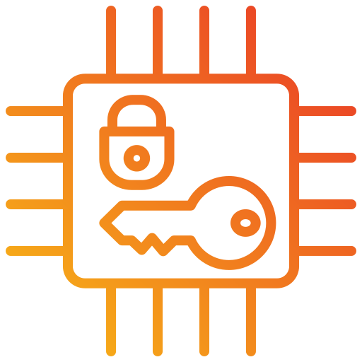 seguridad de hardware icono gratis
