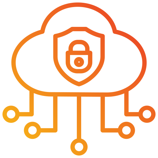 seguridad en la nube icono gratis
