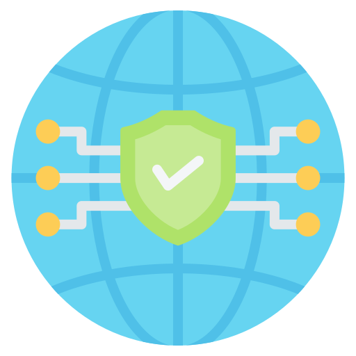 seguridad de la red icono gratis