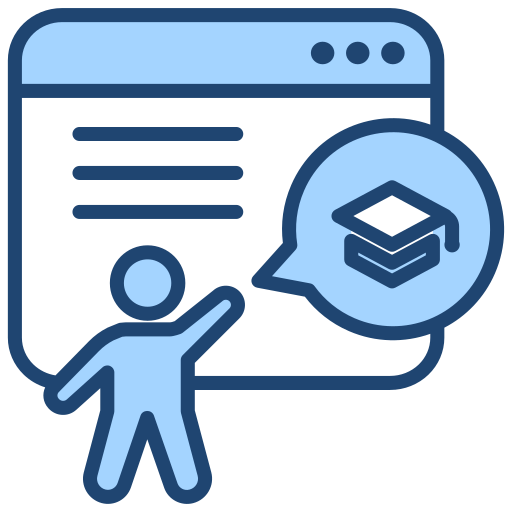 educación en línea icono gratis
