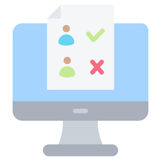 elecciones en línea icono gratis