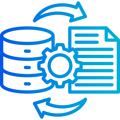 transformación de datos icono gratis