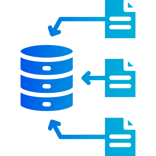 integración de datos icono gratis