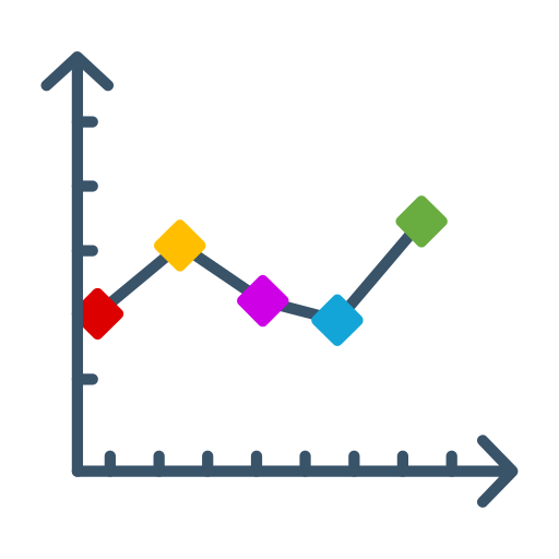 gráfico de líneas icono gratis