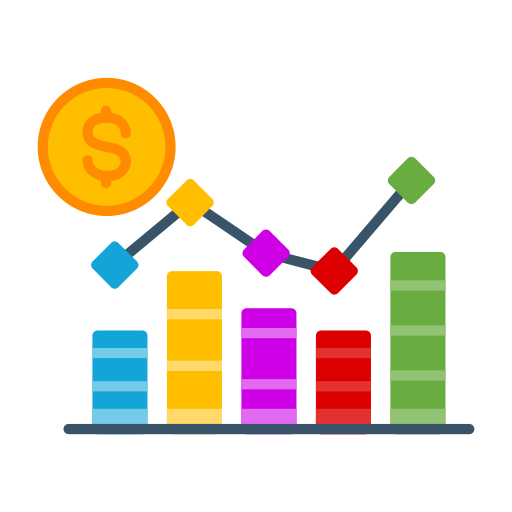 gráfico de barras apiladas icono gratis