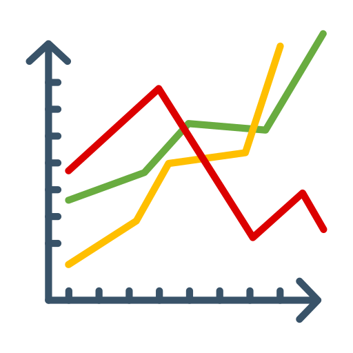 gráfico apilado icono gratis