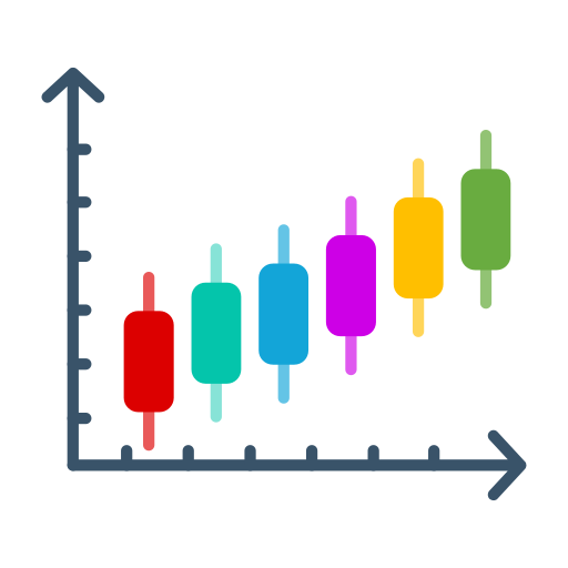 gráfico de velas icono gratis