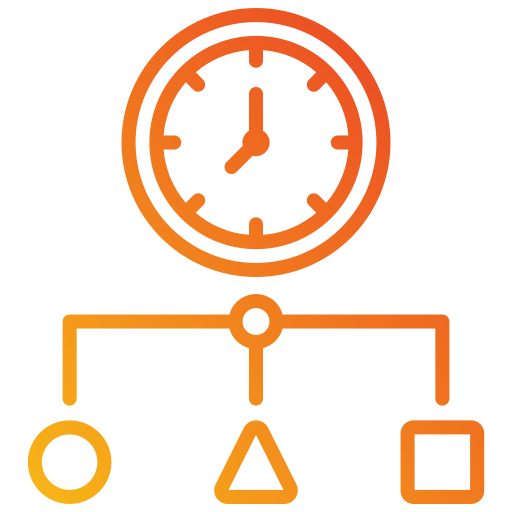 distribución del tiempo icono gratis