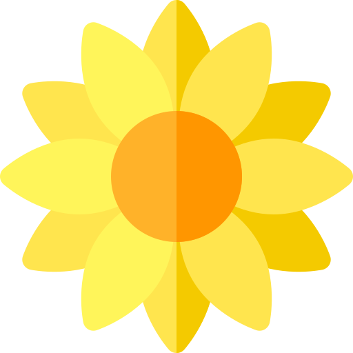 Sunflower Basic Rounded Flat icon