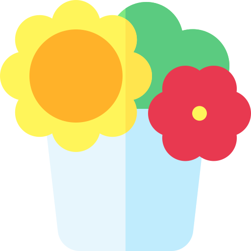 Flower pot Basic Rounded Flat icon