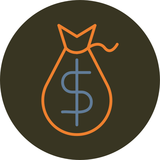 bolsa de dinero icono gratis