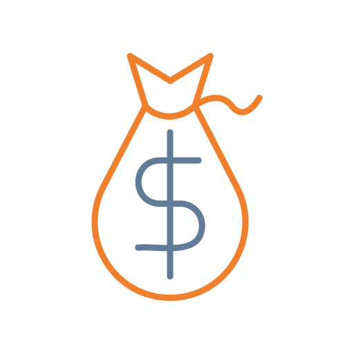 bolsa de dinero icono gratis