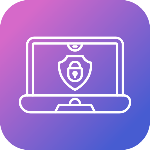 seguridad del portátil icono gratis