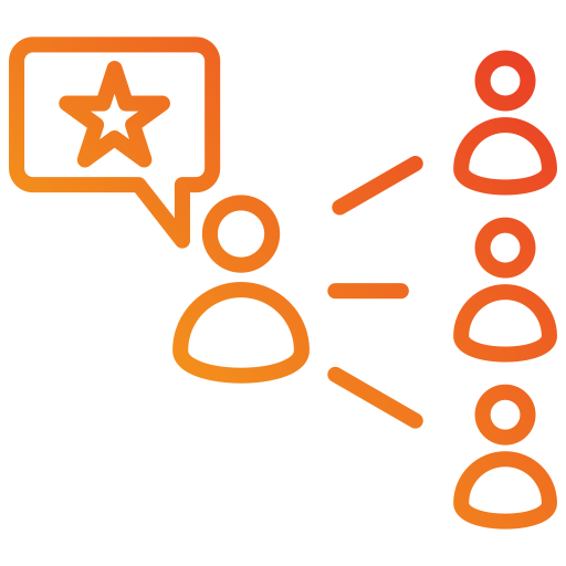 marketing de influencers icono gratis