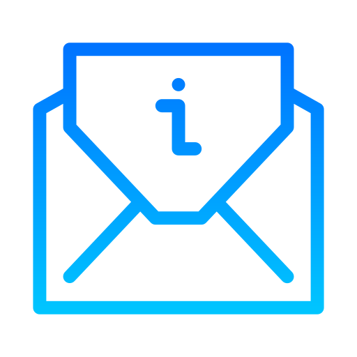 información de correo icono gratis