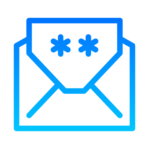 contraseña de correo icono gratis