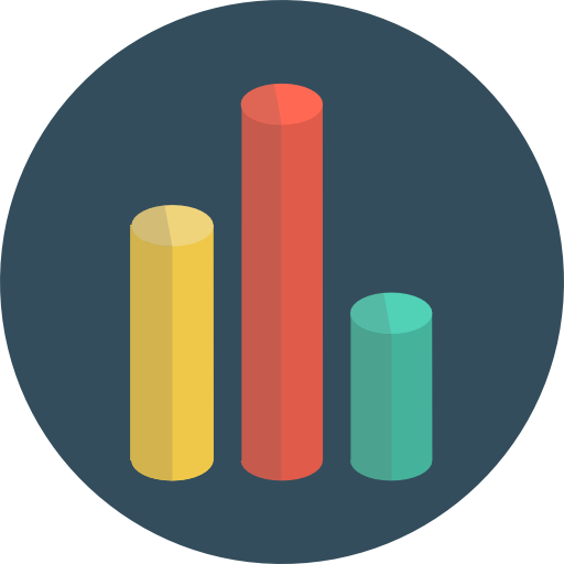 Bar chart Flaticons Flat Circular icon