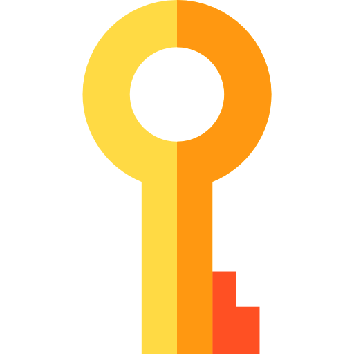 Key Basic Straight Flat icon