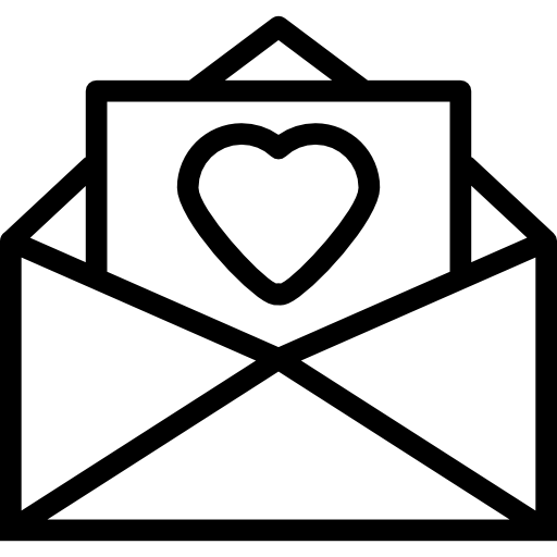 carta de amor icono gratis