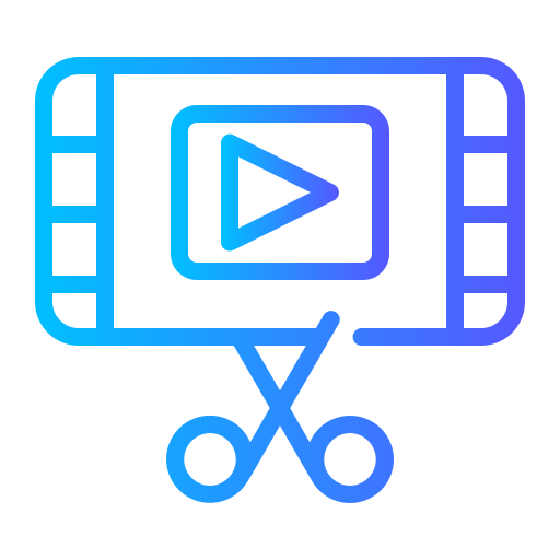 edición de video icono gratis