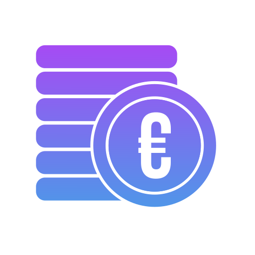 dinero en euros icono gratis