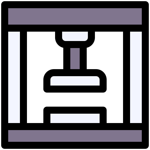 prensa hidráulica icono gratis