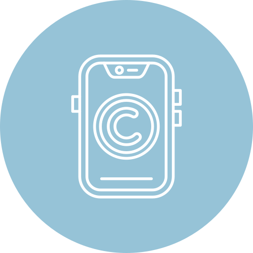 derechos de autor icono gratis